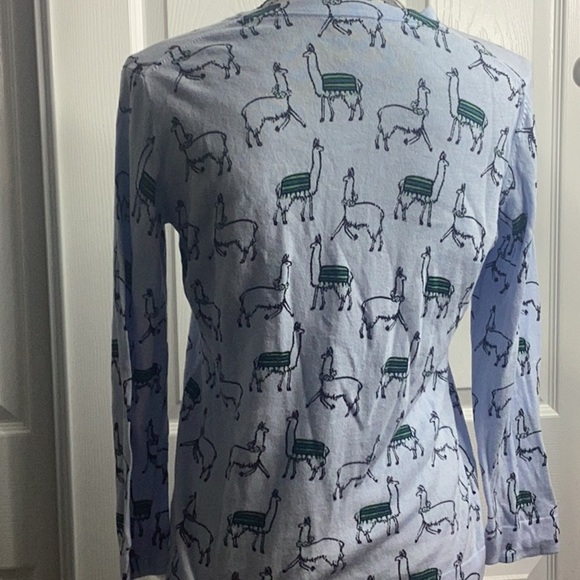 Ann Taylor Black and White Patterned Cardigan M llama Alpaca - Picture 4 of 5